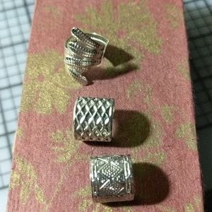 3 ear cuffs, adjustable opening